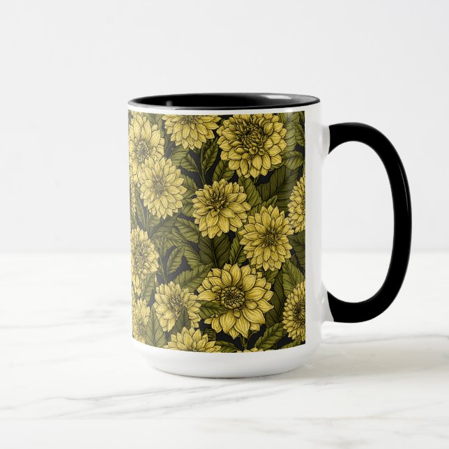 Yellow Dahlia garden Mug (Right)