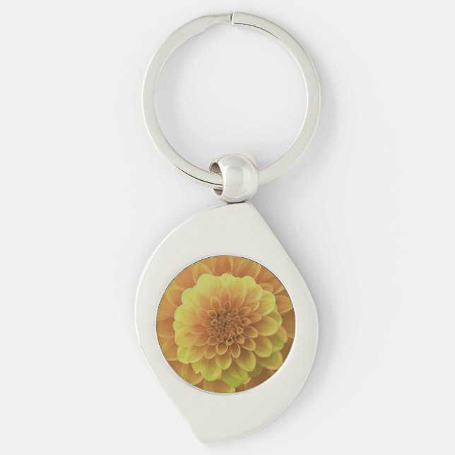 Yellow Dahlia Key Ring (Front)