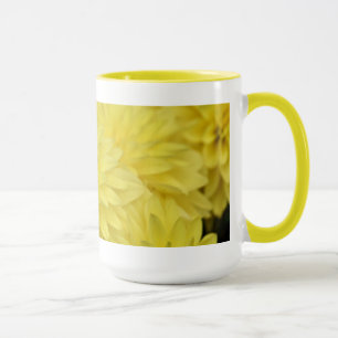 Yellow dahlia mug