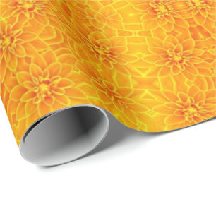 Yellow Dahlia Wrapping Paper