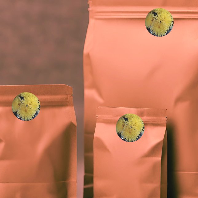 yellow  dahlias -painting  classic round sticker (Creator Uploaded)