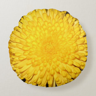 Yellow Dahlie Round Cushion