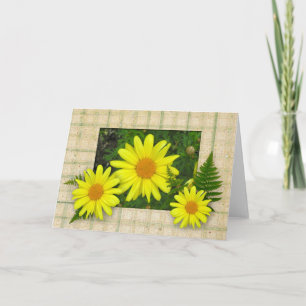 Yellow Daisies Blank Note Card