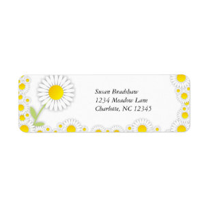 Yellow Daisies Daisy Trim Address Labels