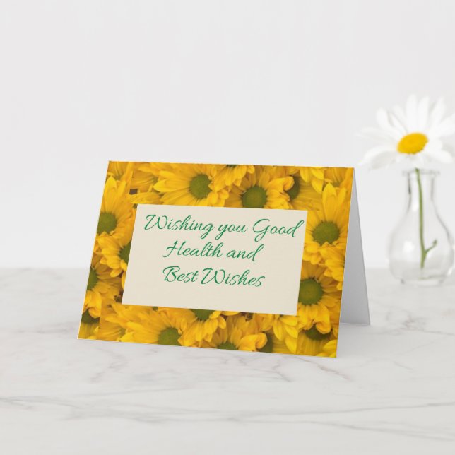 Yellow Daisies Get Well Card (Small Plant)