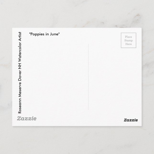 yellow daisies in blue vase postcard (Back)