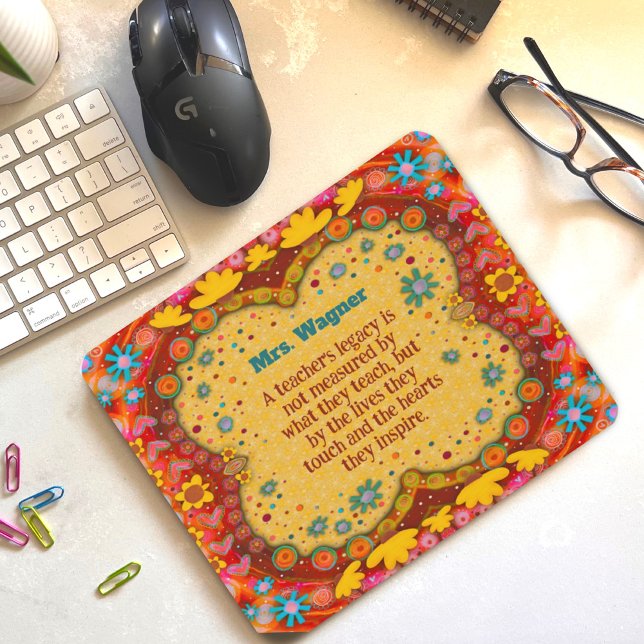 Yellow Daisies Inspirational Inspirivity Teacher  Mouse Mat (Creator Uploaded)