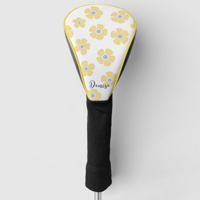 Yellow Daisies Ladies  Golf Head Cover (Front)