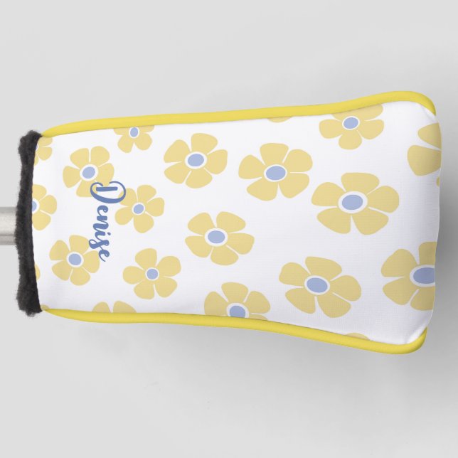 Yellow Daisies Ladies  Golf Head Cover (Front)