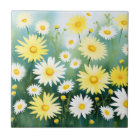 Yellow Daisies Meadow Watercolor