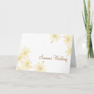 Yellow Daisies Summer Wedding Save the Date Announcement