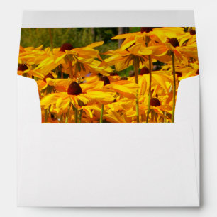 Yellow daisies, your return address, greeting card envelope