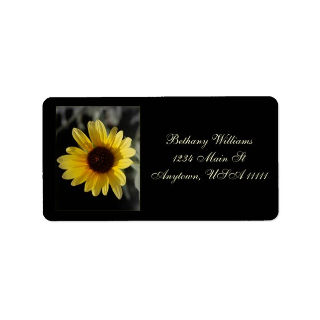 Yellow Daisy Address Label (Front)