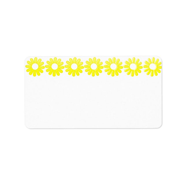 Yellow Daisy Address label (Front)
