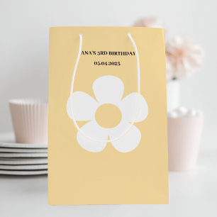 Yellow Daisy Birthday Gift Bag   Elegant Floral