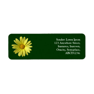 Yellow Daisy - Dark Green