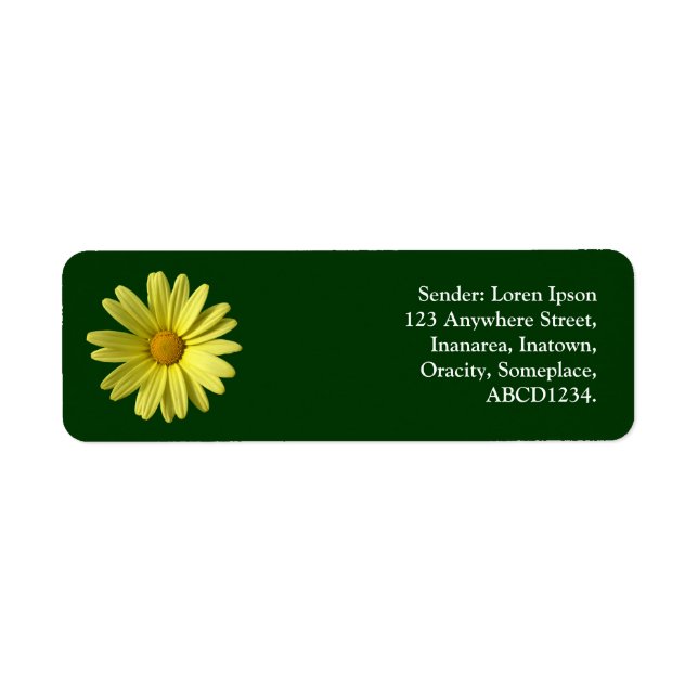 Yellow Daisy - Dark Green (Front)