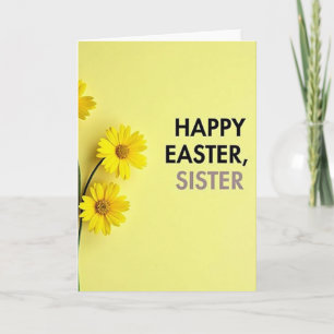 Yellow Daisy Easter Sister Card