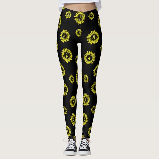 Yellow Daisy...Endometriosis Leggings (Front)