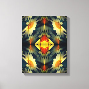 Yellow Daisy Flower Abstract  Canvas Print