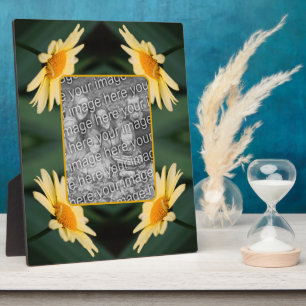 Yellow Daisy Flower Add Your Own Photo Plaque