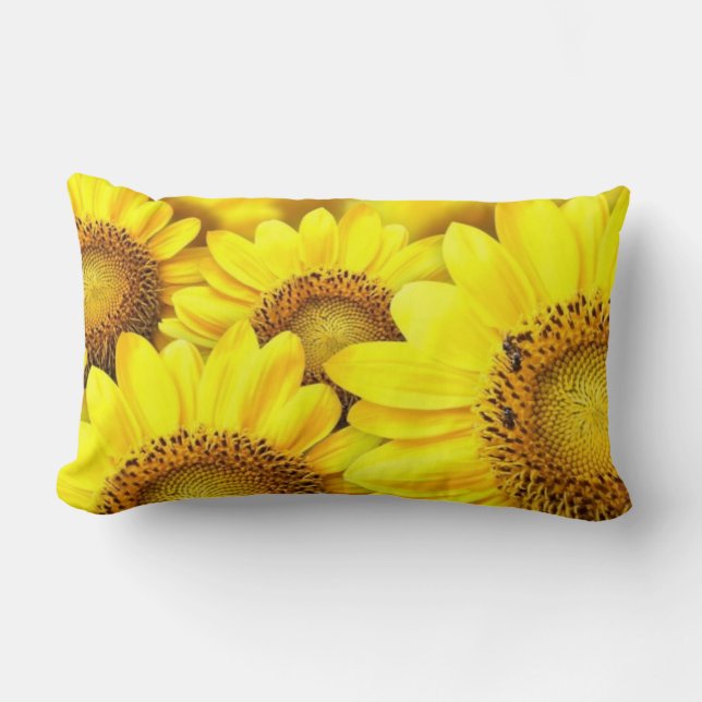 Yellow Daisy flower Design Bedroom or Couch Pillow (Front)