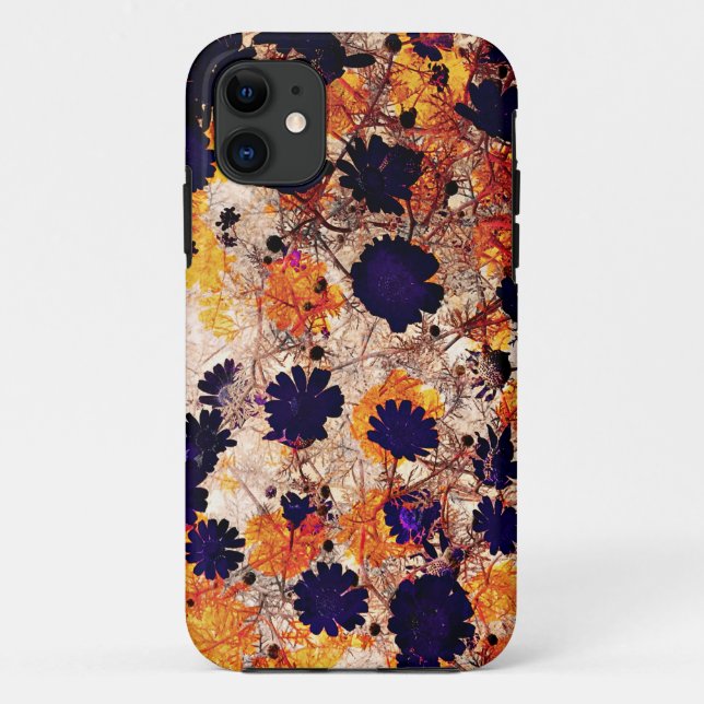 Yellow daisy flower floral pattern digital art Case-Mate iPhone case (Back)