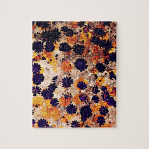 Yellow daisy flower floral pattern digital art jigsaw puzzle
