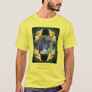 Yellow Daisy Flower Frame Create Your Own Photo T-Shirt