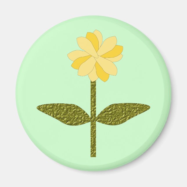 Yellow Daisy Flower Magnet (Front)