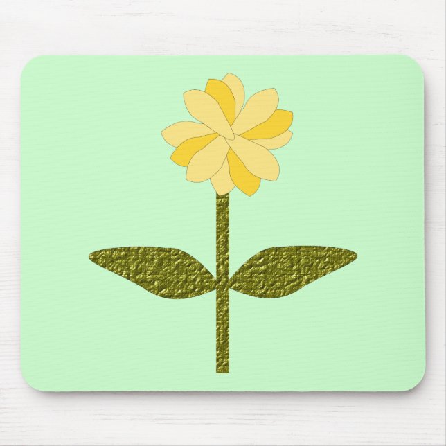 Yellow Daisy Flower Mousepad (Front)