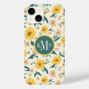 Yellow Daisy Flower Pattern Case-Mate iPhone 14 Case