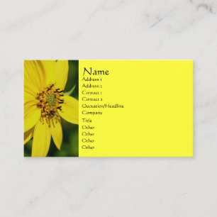Yellow Daisy Flower Photography Business Card