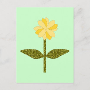 Yellow Daisy Flower Postcard