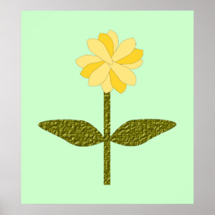 Yellow Daisy Flower Print