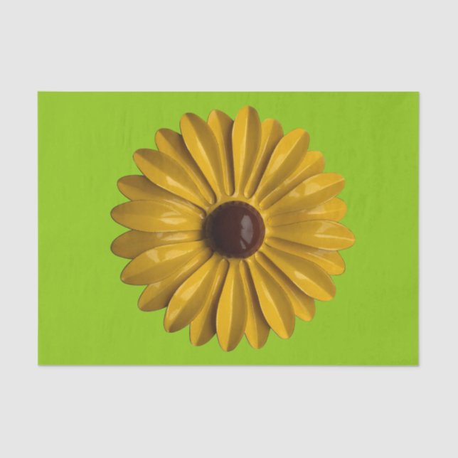 Yellow Daisy Flower Spring Summer Garden BIG Tissue Paper (Front)