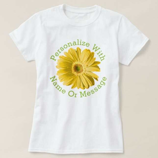 Yellow Daisy Flower T-Shirt (Design Front)