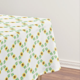 Yellow Daisy Flower Tablecloth
