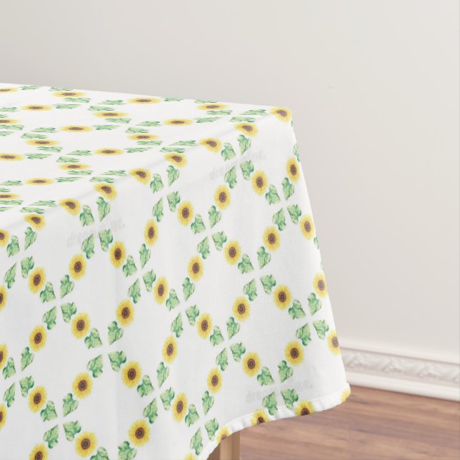 Yellow Daisy Flower Tablecloth (In Situ)