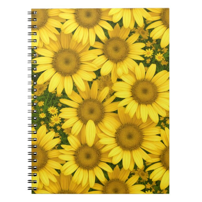 Yellow Daisy Flowers Notebook (Front)