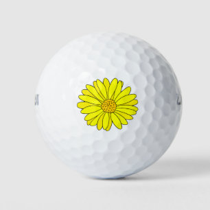 Yellow Daisy   Golf Balls