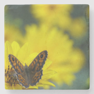 Yellow Daisy Helenium Stone Coaster