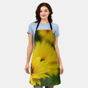 Yellow Daisy Heleniums All Over Print Apron