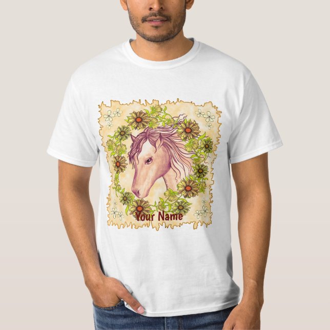 Yellow Daisy Horse T-Shirt (Front)