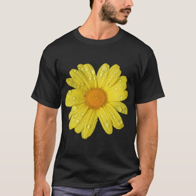 Yellow Daisy in the Rain T-Shirt (Front)