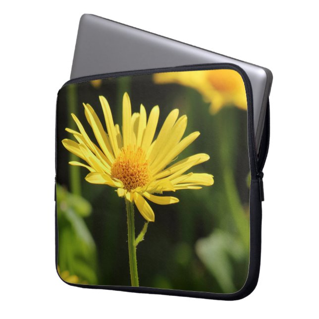 Yellow Daisy Laptop Sleeve (Front Left)