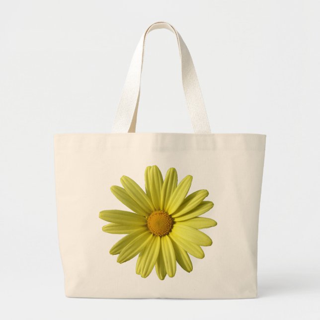 Yellow Daisy Large Tote Bag (Front)
