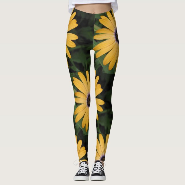 Yellow Daisy Leggings (Front)