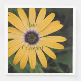 Yellow Daisy Let's Celebrate Napkin