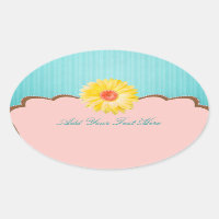 Yellow Daisy on Pink & Teal Customisable